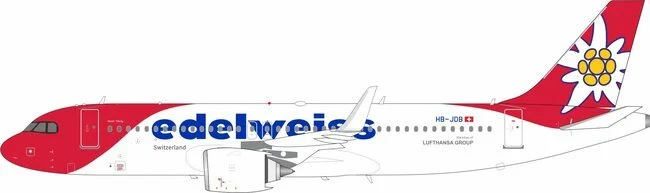 Pre-Order InFlight200 IF320WK0726 1:200 Edelweiss Air Airbus A320-271N HB-JDB