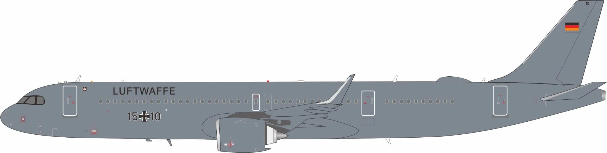 Pre-Order InFlight200 IF321GAF1511 1:200 Germany - Air Force Airbus A321-251NX 1510