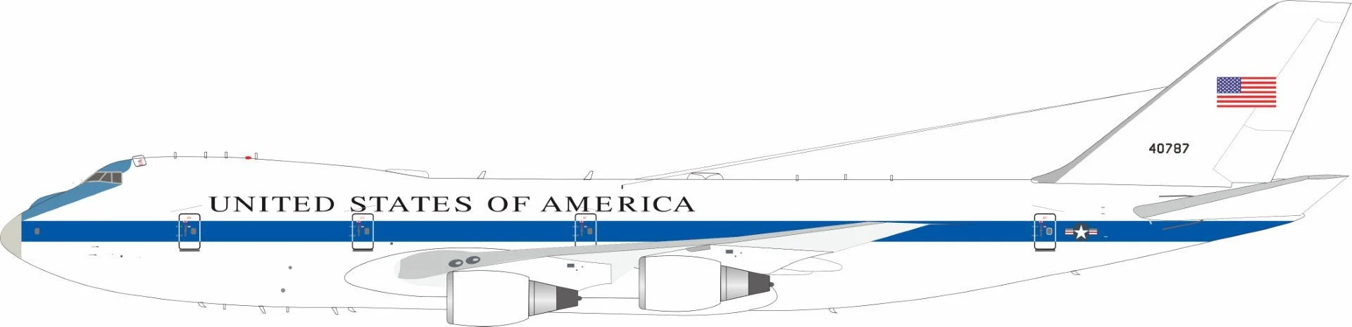 Pre-Order InFlight200 IF742E4A0787 1:200 USA - Air Force Boeing E-4A (747-200B) 74-0787