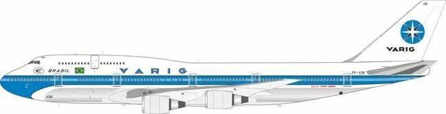 Pre-Order InFlight200 IF743RG0426P 1:200 Varig Boeing 747-341 PP-VOB magnetic gear