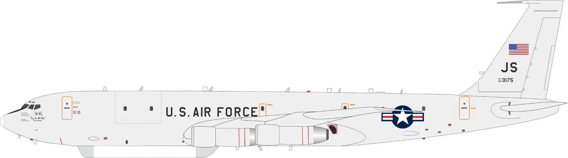 Pre-Order InFlight200 IFE8USAF175 1:200 USA - Air Force Boeing E-8C J-Stars (707-300C)Reg.: 90-0175