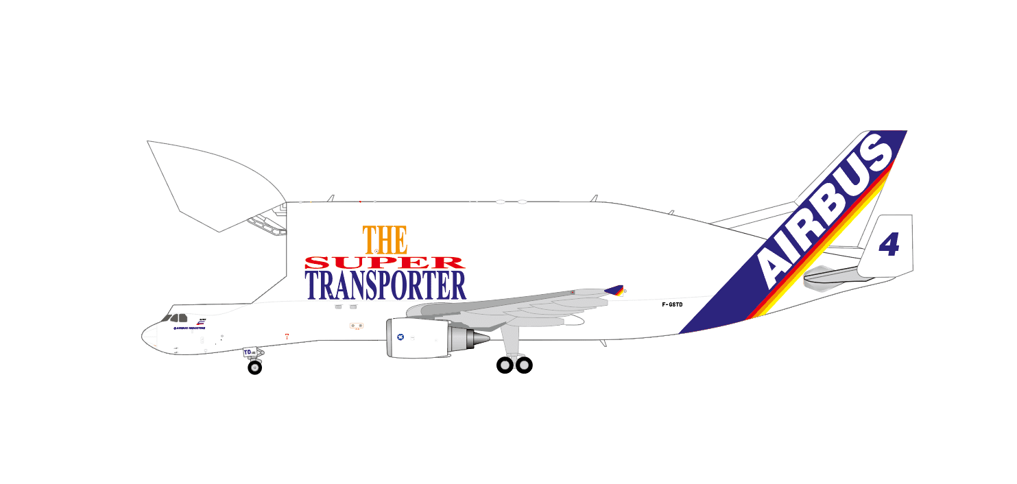 Pre-Order JC Wings LH4421C 1:400 Air Transport International Airbus A300B4-600ST "Beluga No.4" "Interactive Series" F-GSTD