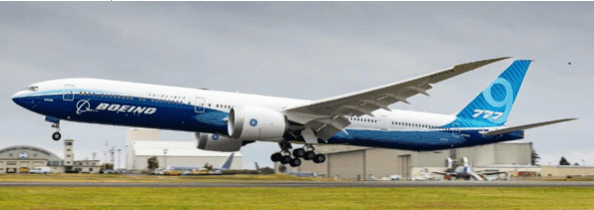 Pre-Order JC Wings LH4426 1:400 Boeing House Color 777-9 "First Flight" Reg: N779XW