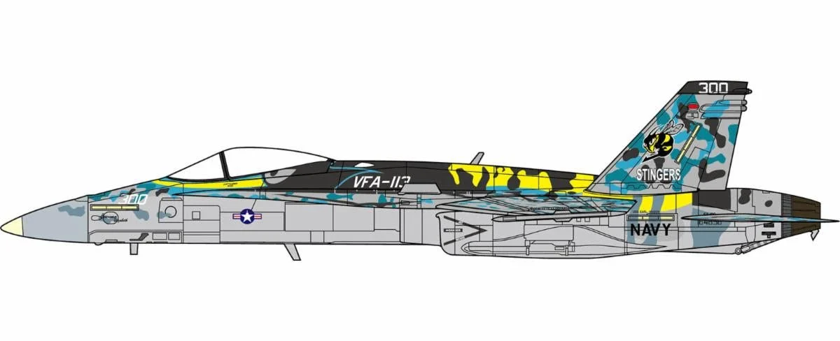 Pre-Order JC Wings Military JCW-72-F18-020 1:72 F/A-18C Hornet U.S. NAVY VFA-113 Stingers, 2011