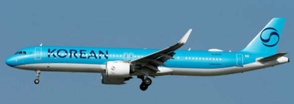 Pre-Order JC Wings SA2107 1:200 Korean Air Airbus A321NEO "NC" Reg: HL8509