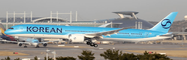 Pre-Order JC Wings SA4093A 1:400 Korean Air Boeing 787-10 Dreamliner "NC" Reg: HL8515 "Flaps Down"