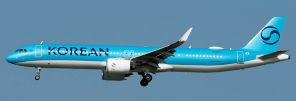 Pre-Order JC Wings SA4106 1:400 Korean Air Airbus A321NEO "NC" Reg: HL8509