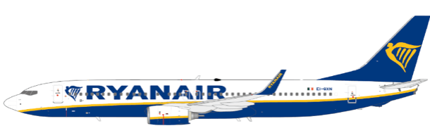 Pre-Order JC Wings XX1002 1:100 Ryanair Boeing 737-800 Reg: EI-GXN