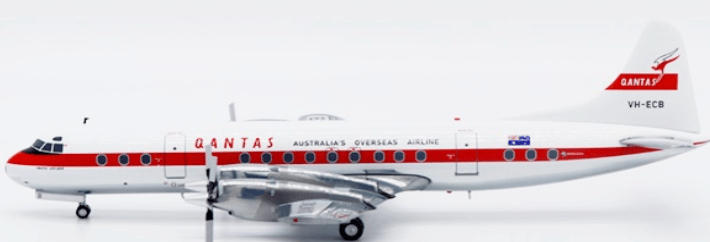 Pre-Order JC Wings XX20540 1:200 Qantas Lockheed L-188C Electra "Polished" Reg: VH-ECB