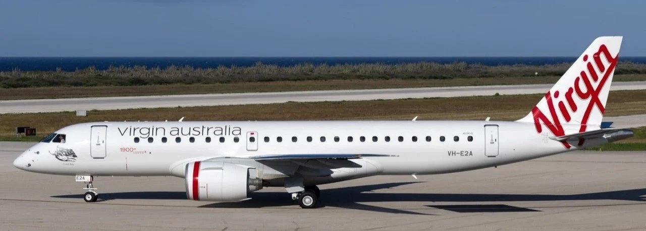 Pre-Order JC Wings XX20856A 1:200 Virgin Australia Embraer E190-E2 "1900th Embraer E-Jet" Reg: VH-E2A "Flaps Down"
