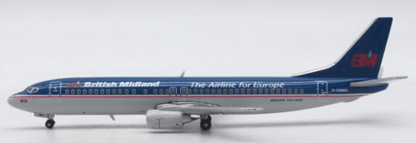 Pre-Order JC Wings XX40060 1:400 British Midland Boeing 737-400 "The Airline for Europe" Reg: G-OBMG
