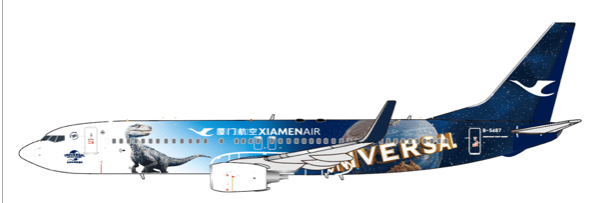 Pre-Order JC Wings XX40292 1:400 Xiamen Airlines Boeing 737-800 "Universal Beijing Resort" Reg: B-5487