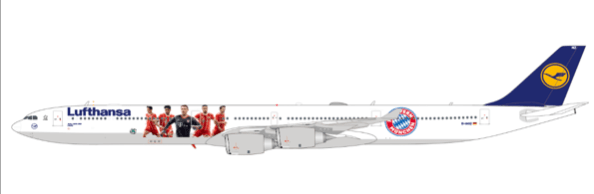 Pre-Order JC Wings XX40390 1:400 Lufthansa Airbus A340-600 "FC Bayern München" Reg: D-AIHZ