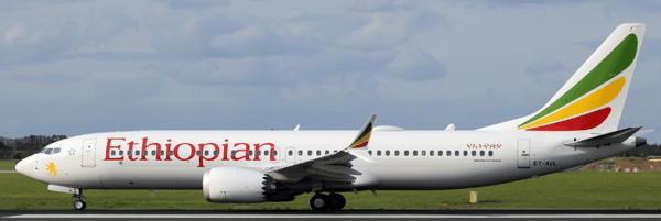 Pre-Order JC Wings XX40784 1:400 Ethiopian Airlines Boeing 737 MAX 8 Reg: ET-AVL