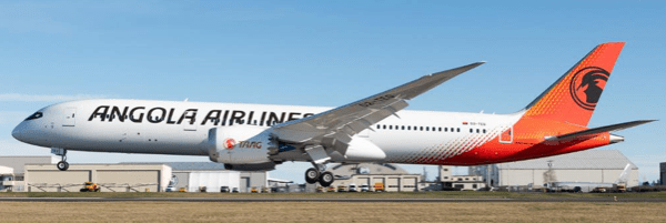 Pre-Order JC Wings XX40787 1:400 TAAG-Linhas Aereas de Angola Airlines Boeing 787-9 Dreamliner Reg: D2-TEQ