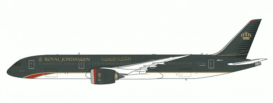 Pre-Order JC Wings XX40880A 1:400 Royal Jordanian Boeing 787-9 Dreamliner Reg: JY-RBA "Flaps Down"