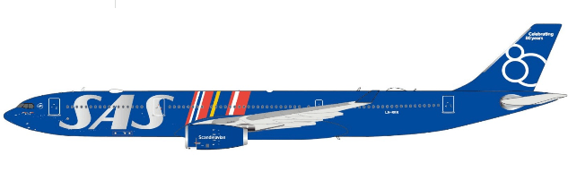 Pre-Order JC Wings XX40882 1:400 SAS Scandinavian Airlines Airbus A330-300 "Celebrating 80 Years" Reg: LN-RKR