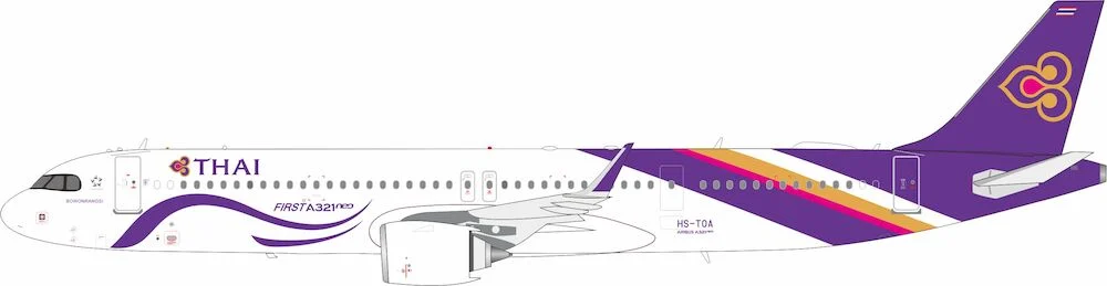 Pre-Order JFox JF-A321-062 1:200 A321-251NX Thai Airways International HS-TOA