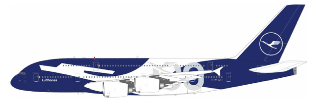 Pre-Order JFox JF-A380-001 1:200 A380 Lufthansa 100th Year Anniversary Livery D-AIMH