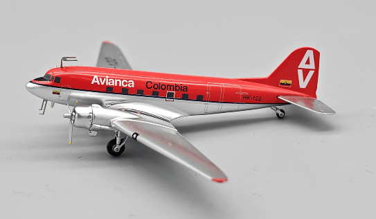 Pre-Order JP60 Models JP60-AV-DC-HK122 1:200 Douglas DC-3 - Avianca Colombia HK-122 HK-122