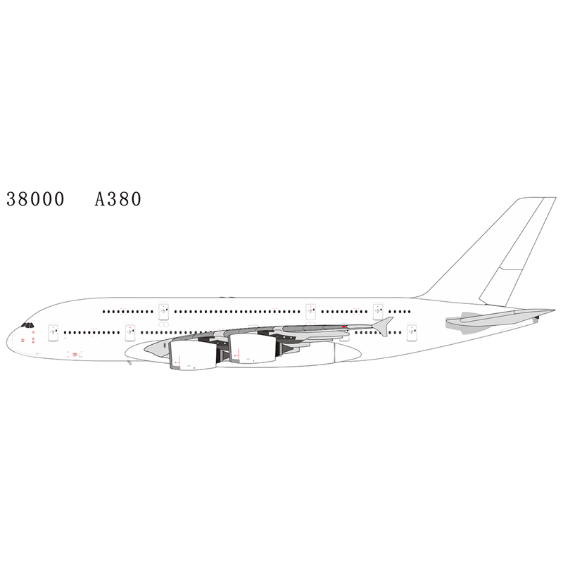 Pre-Order NG Models 38000 1:400 Blank Model A380-800