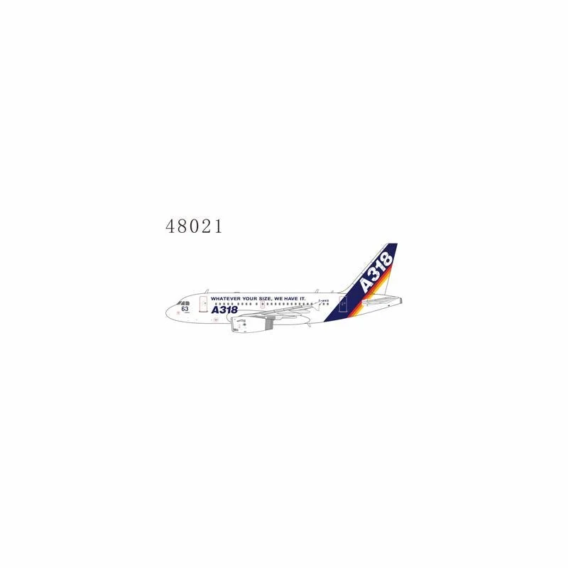 Pre-Order NG Models 48021 1:400 Airbus Industrie A318-100 F-WWIB "What Ever Your Size, We Have It." (with "What Ever Your Size, We Have It." titles)