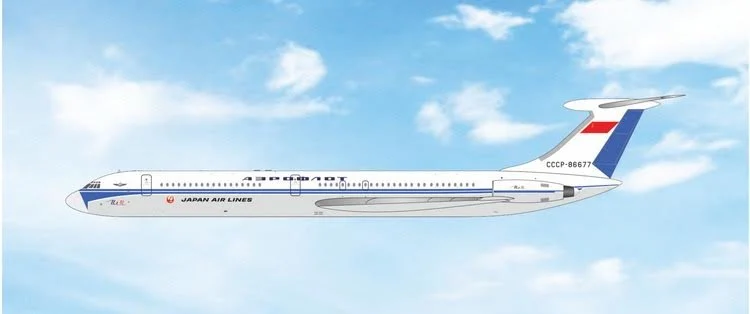 Pre-Order Phoenix Models 12094 1:400 Aeroflot/JAL Il-62 CCCP-86677