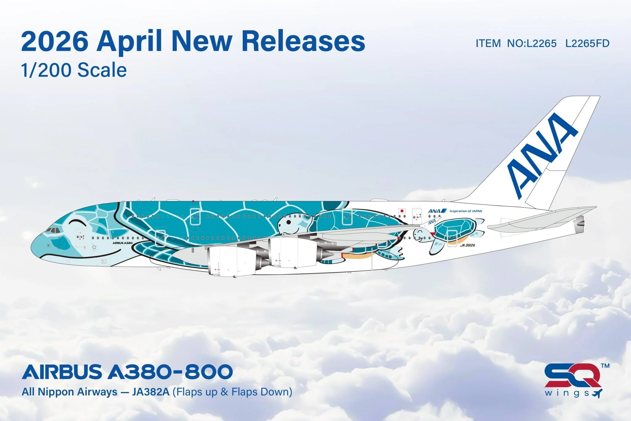 Pre-Order SQ Wings L2265 1:200 ANA A380 JA382A