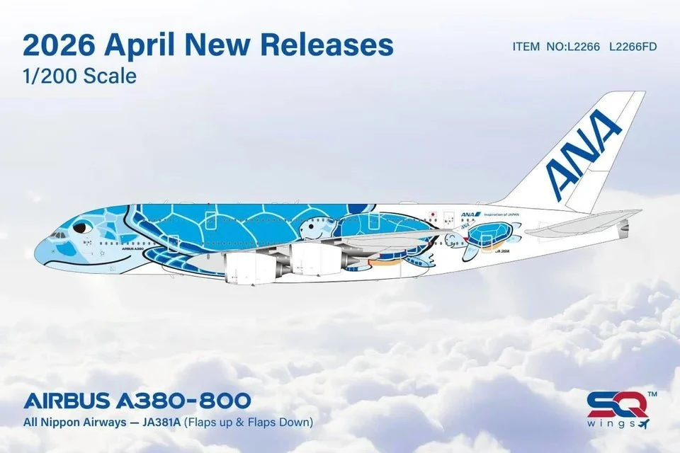 Pre-Order SQ Wings L2266 1:200 ANA A380 JA381A
