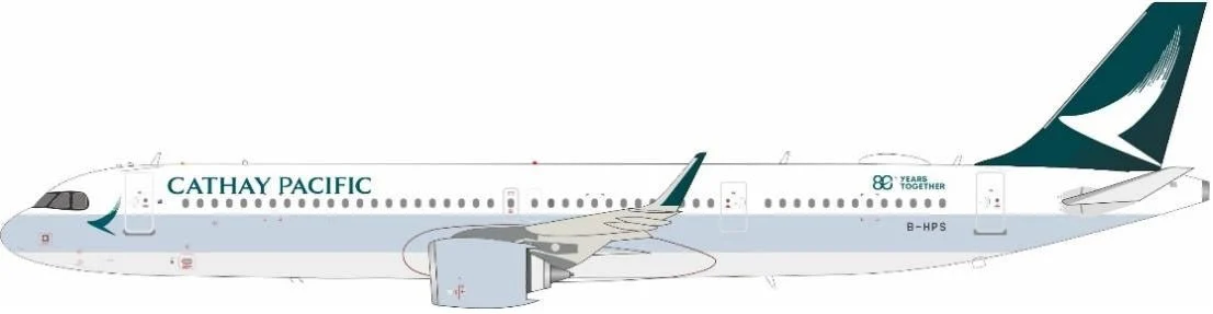 Pre-Order White Box WB-A321-064L 1:200 A321-251NX Cathay Pacific - 80 Years together B-HPS