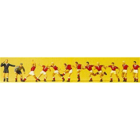 Preiser HO Soccer Team w/Referee (12)