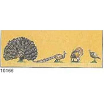Preiser HO Turkey & Peacock (2ea)