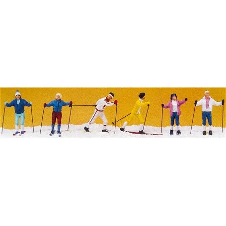 Preiser HO Cross Country Skiers (6)