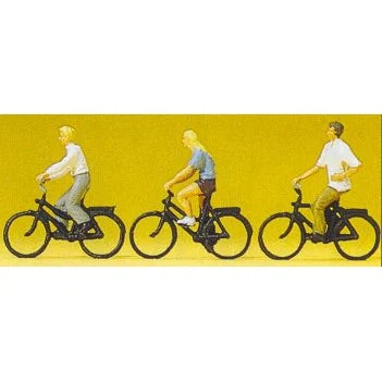 Preiser HO Teenagers Riding Bicycles (3)