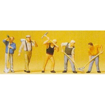 Preiser HO Workers w/Picks & Shovels (5)