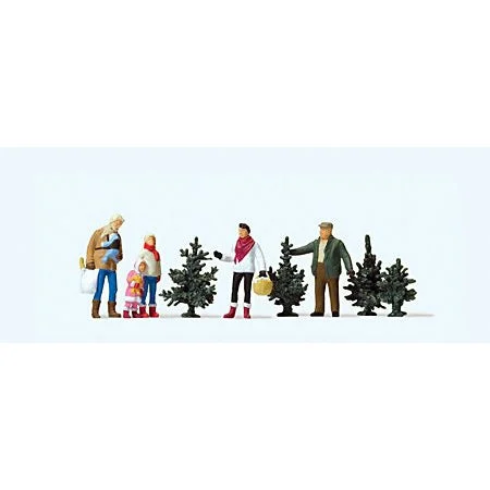 Preiser HO Christmas Tree Shopping & Family (5)