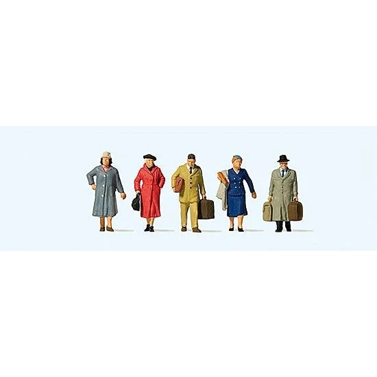 Preiser HO Epoch III Train Passengers (3 Women, 2 Men)