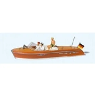 Preiser HO Riva Ariston Motorboat #1 w/3 Figures Sitting
