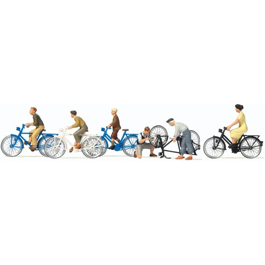 Preiser HO Young People (6) w/Bicycles (5)