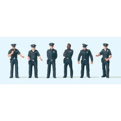 Preiser HO US City Police in Blue Uniform (6)