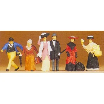 Preiser HO 1900 Era Passengers Walking (6)