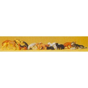 Preiser HO Dogs & Cats (12)