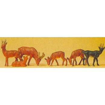 Preiser HO Goat (1) & Deer (5)