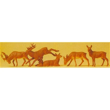 Preiser HO Stag Deer w/Unpainted Faces (5)