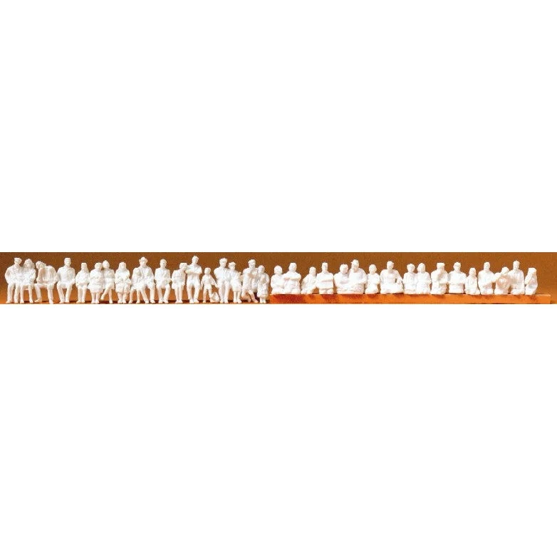 Preiser HO Unpainted Passengers Sitting (36) (Kit)