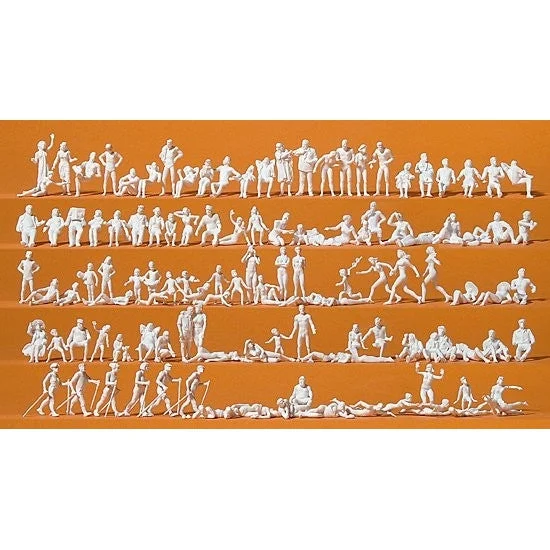 Preiser HO Unpainted People Leisuretime at Lake (120) Kit