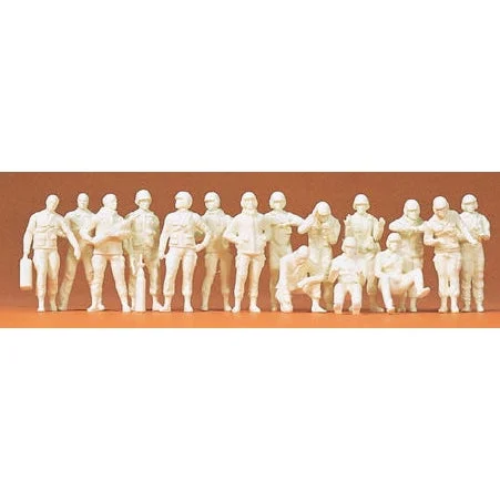 Preiser HO Unpainted US Army Tank Crew 2000 (16) (Kit)