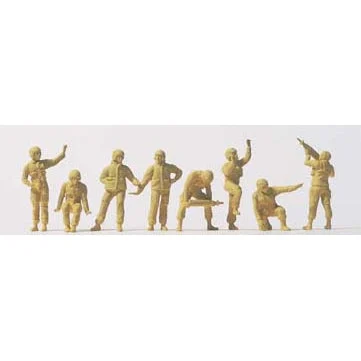 Preiser HO Unpainted US Army Tank Crew 2000 (8) (Kit)