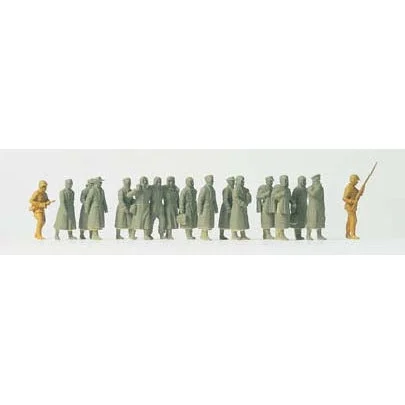 Preiser HO Unpainted German Prisoners of War (20) (Kit)