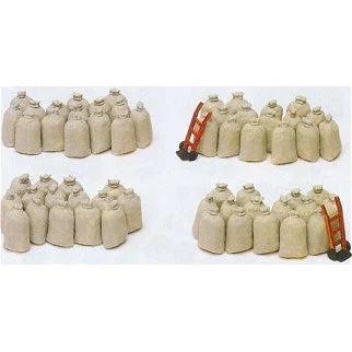 Preiser HO Sacks (60) w/2-Hand Carts (Kit)